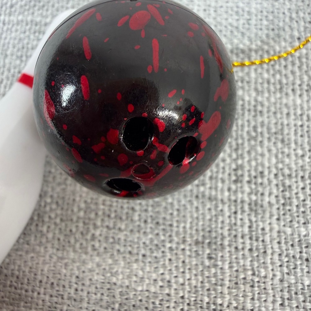 Kurt Adler Bowling Ornament Bowling Ball and Pin NEW Christmas 2.5" - Picture 2 of 6